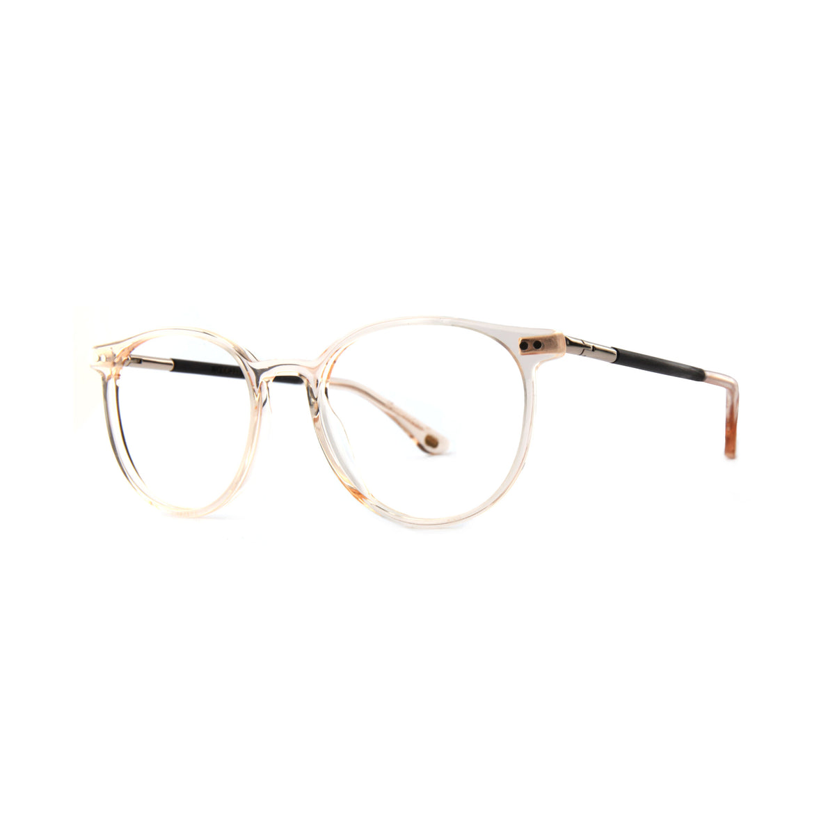 Woodfellas Brillenfassung Point 11037 Schwarzeiche Gold Transparent