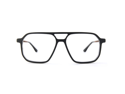 Woodfellas Brillenfassung Blip 11041 Ebenholz Grau