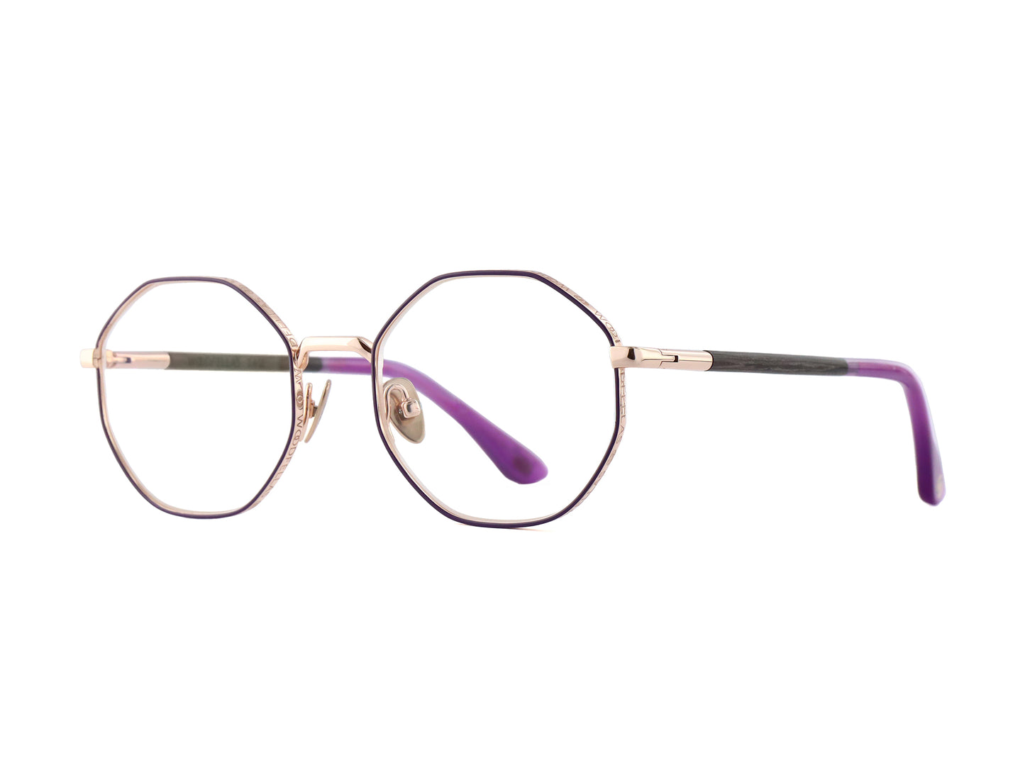 Woodfellas Brillenfassung Ease 11087 Schwarzeiche Rosé Violet