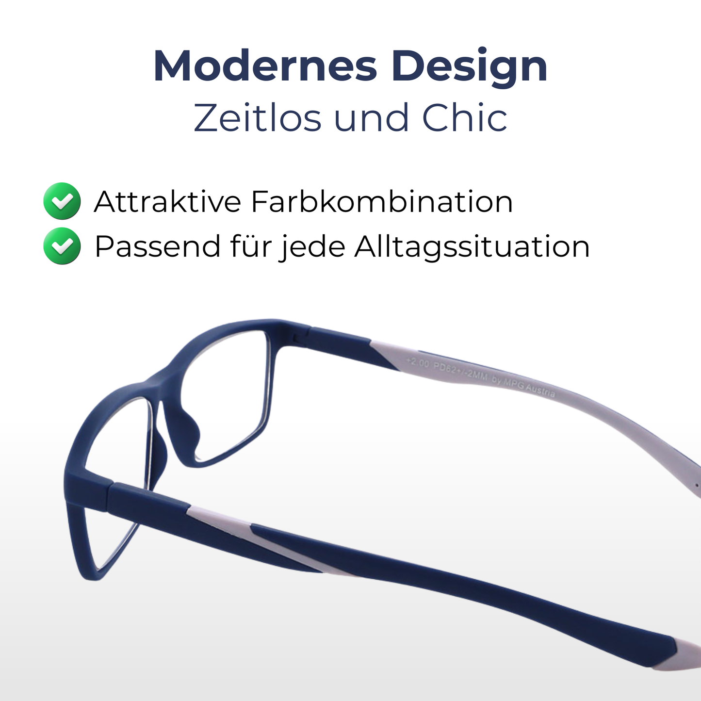 Lesehilfe KLH213-2 blau weiß