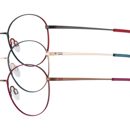 VISTAN Brille Titan 4540-3 aubergine metallic auf braun matt