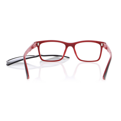 MPO Lesehilfe KLH188-3 schwarz rot mit Sonnenclip