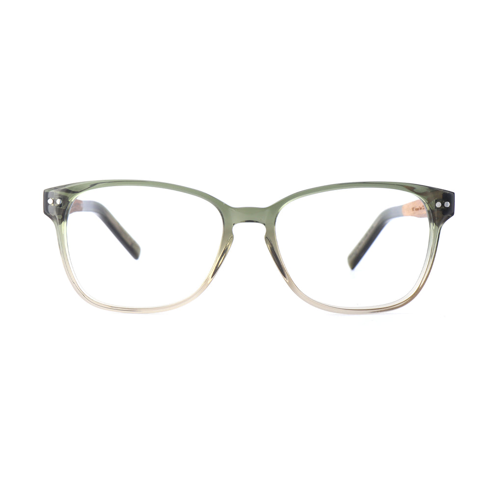 Woodfellas Brillenfassung Sendling Premium 10937 Ebenholz Grün transparent
