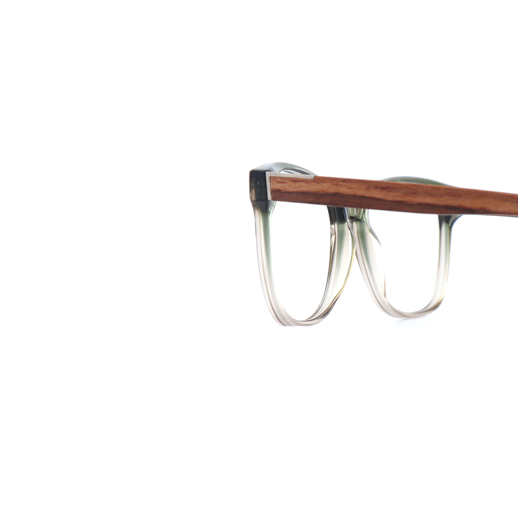 Woodfellas Brillenfassung Sendling Premium 10937 Ebenholz Grün transparent