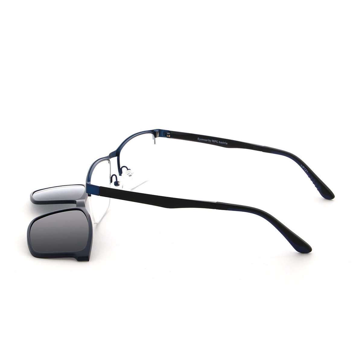 Vienna Design Brille mit Clip UN777-02 dunkelblau