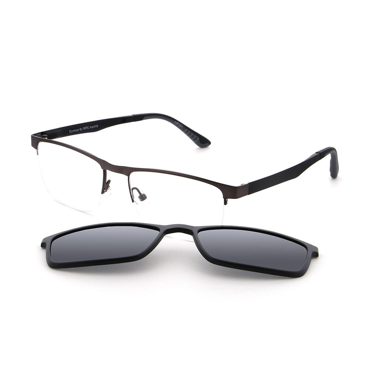 Vienna Design Brille mit Clip UN777-03 grau