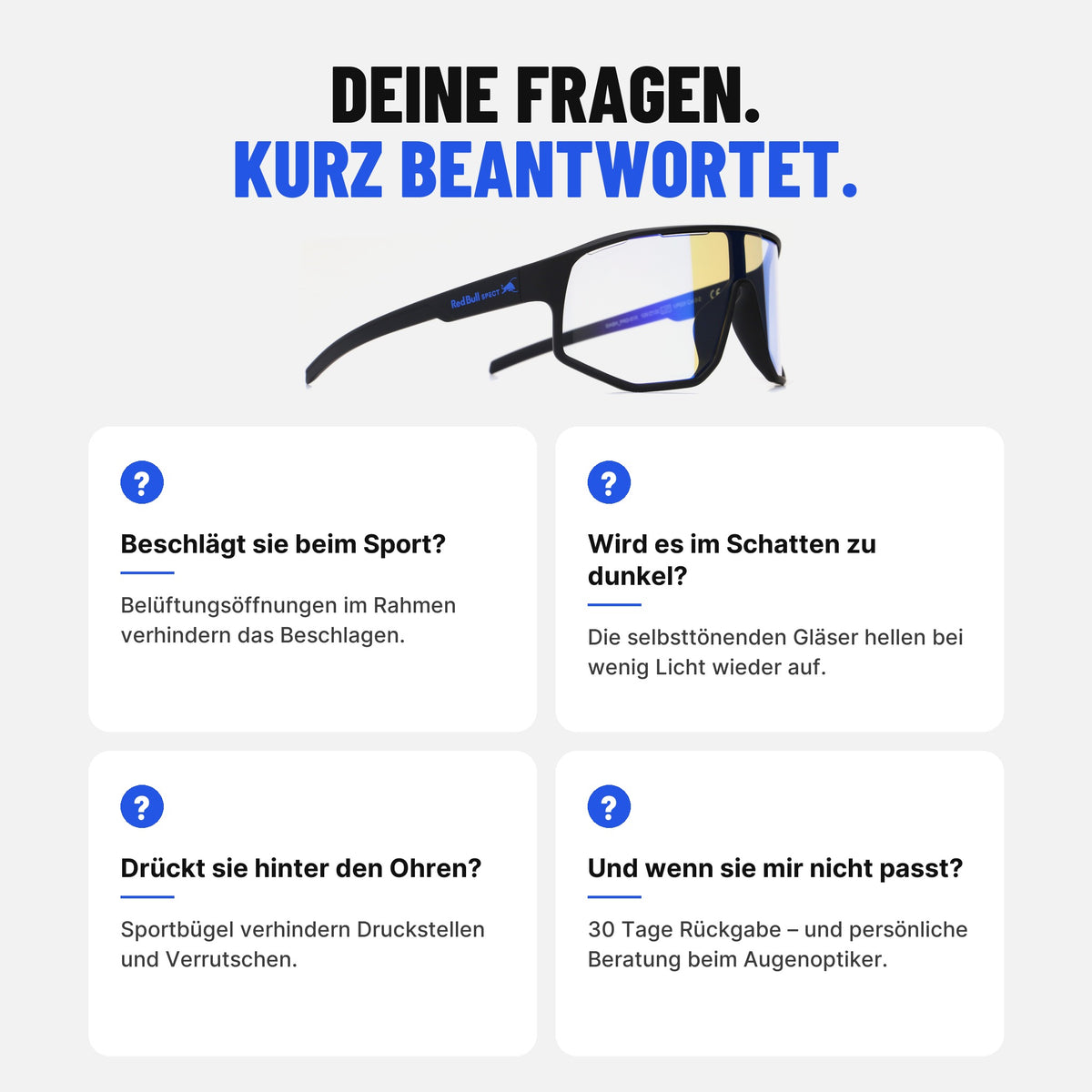 Red Bull SPECT Eyewear Sonnenbrille DASH_PRO-01X schwarz matt- Selbsttönende Sportbrille