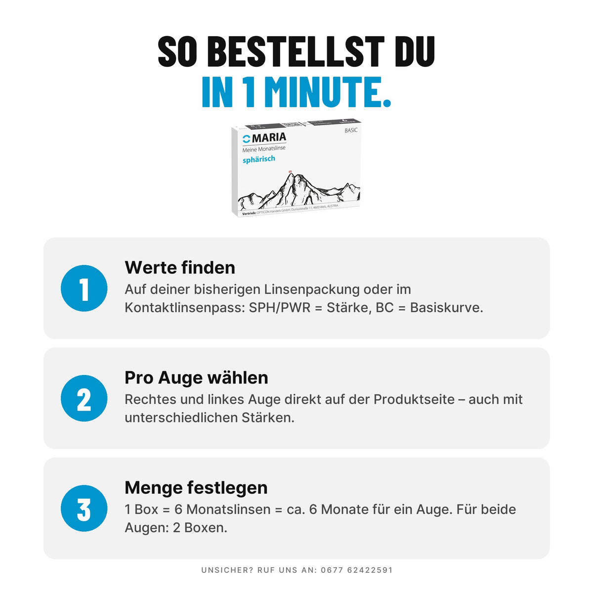 Maria Meine Monatslinse sphärisch 6er