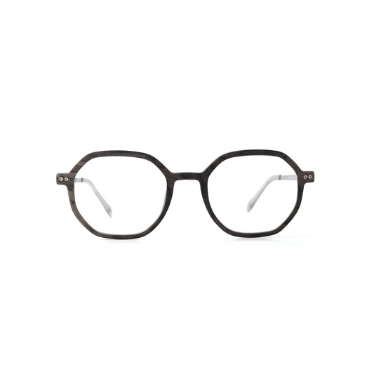 Woodfellas Brillenfassung Blomberg Air 11032 Schwarzeiche Silber