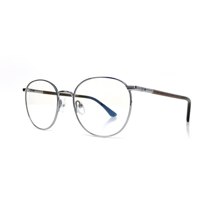 Woodfellas Brillenfassung Braunfels 11010 Ebenholz Silber