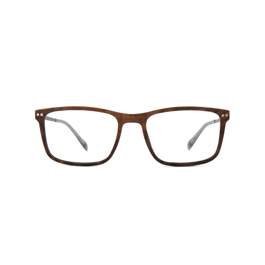 Woodfellas Brillenfassung Giesing Air 11030 Tepaholz Silber