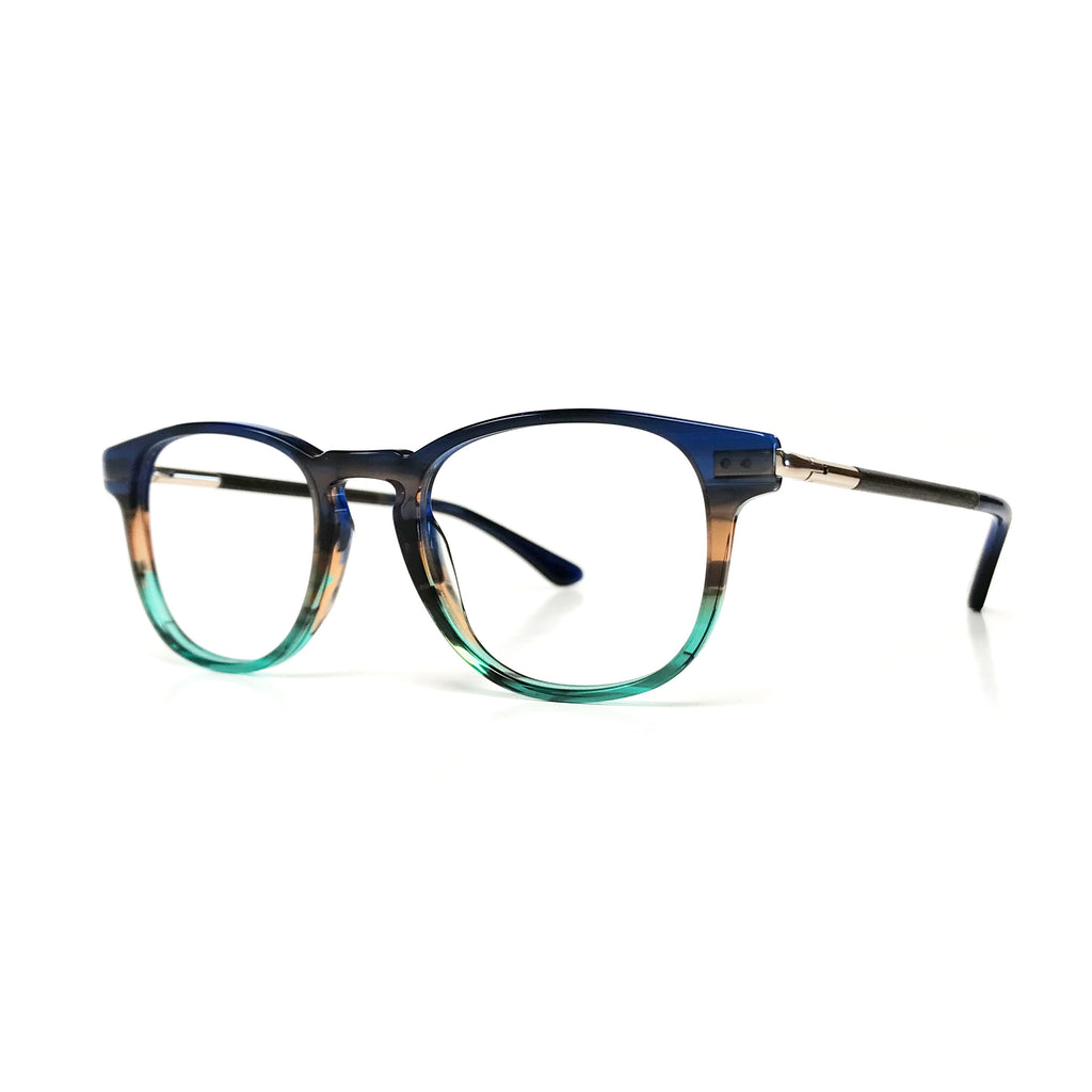 Woodfellas Brillenfassung Lucida 11023 Walnussholz Blau
