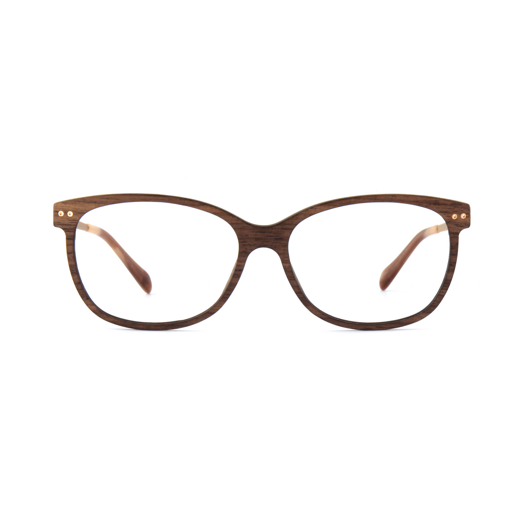 Woodfellas Brillenfassung Marzoll Air 11031 Walnussholz Gold