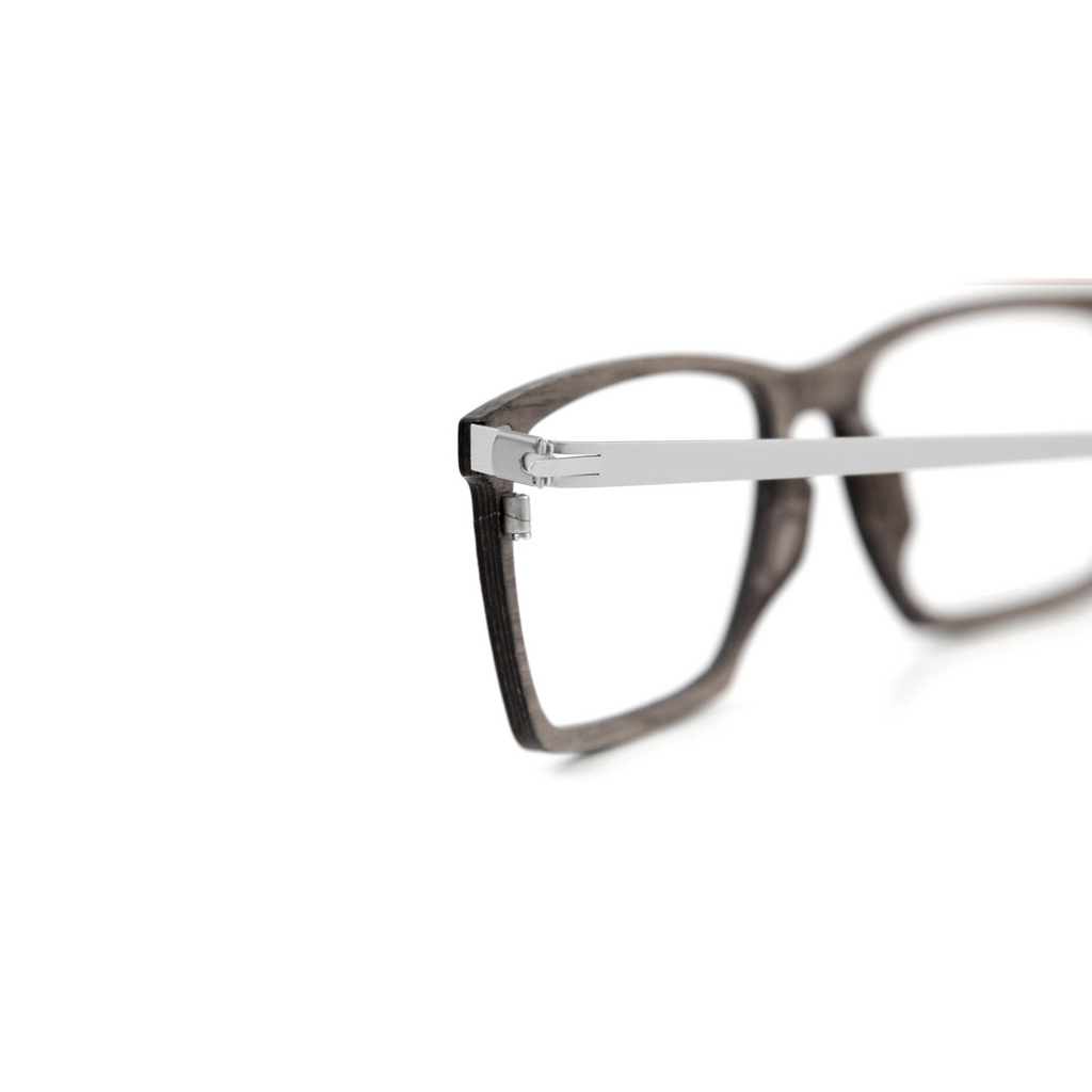 Woodfellas Brillenfassung Maximilian Air 10996 Schwarzeiche Silber
