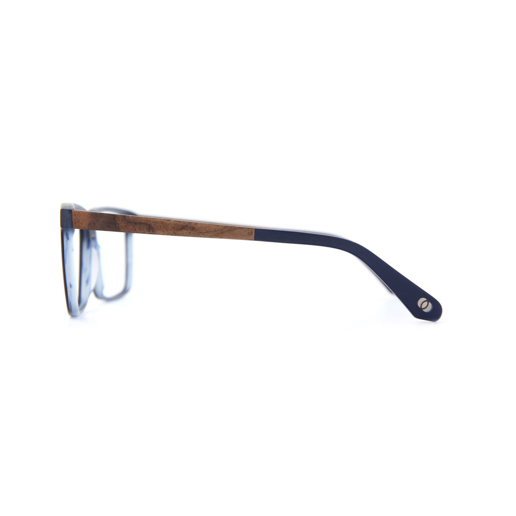Woodfellas Brillenfassung Next 11043 Curledholz Blau